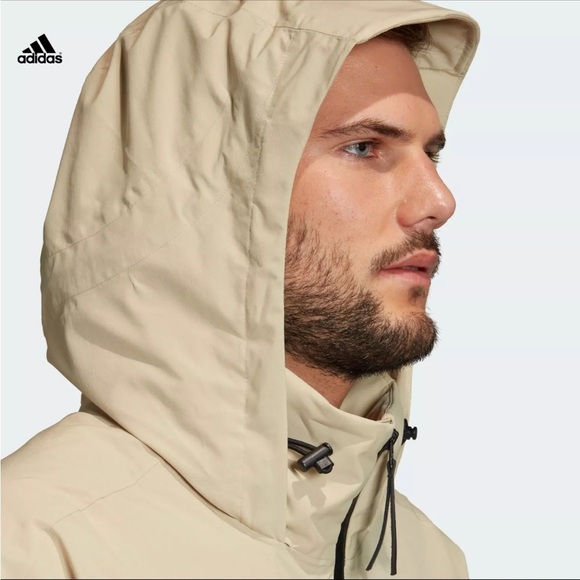 Adidas Traveer RAIN.RDY Rain Jacket / Savanna  FI0570 Men's Size Large - Picture 4 of 16